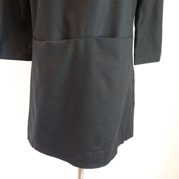 J.Crew Jules Black Wool Dress with Front Pockets Size 0 - Picture 10 of 16